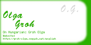 olga groh business card